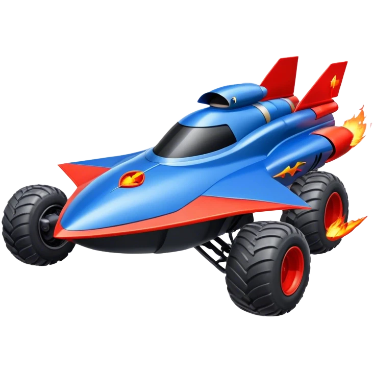 ATV QUAD batmobile in rocket ship boom rocket at take-off in fire france ! emoji