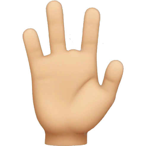 three fingers emoji