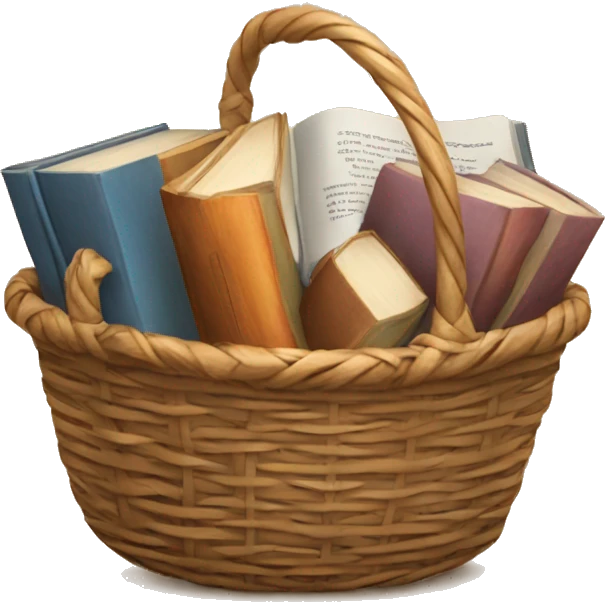 basket with books inside  emoji