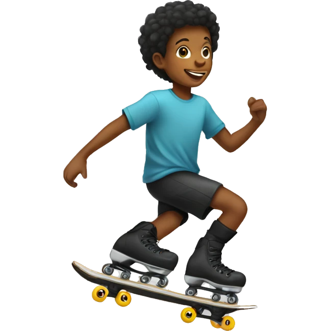 kid inline skating emoji