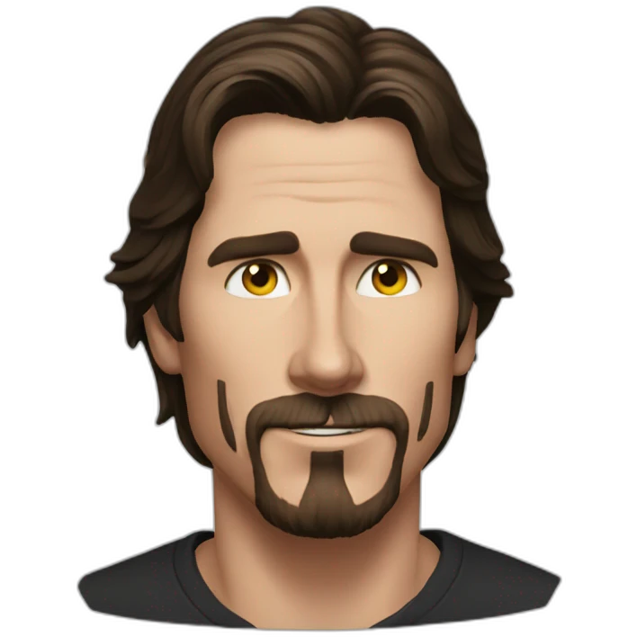 Christian Bale looks forward emoji