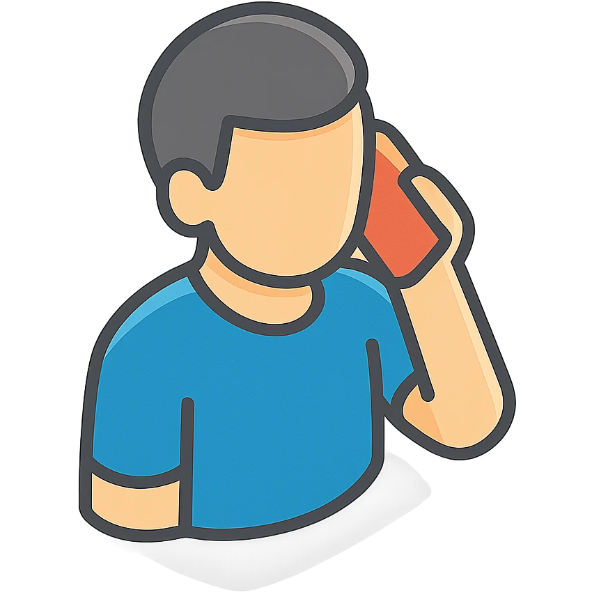 человек звонит по телефону emoji