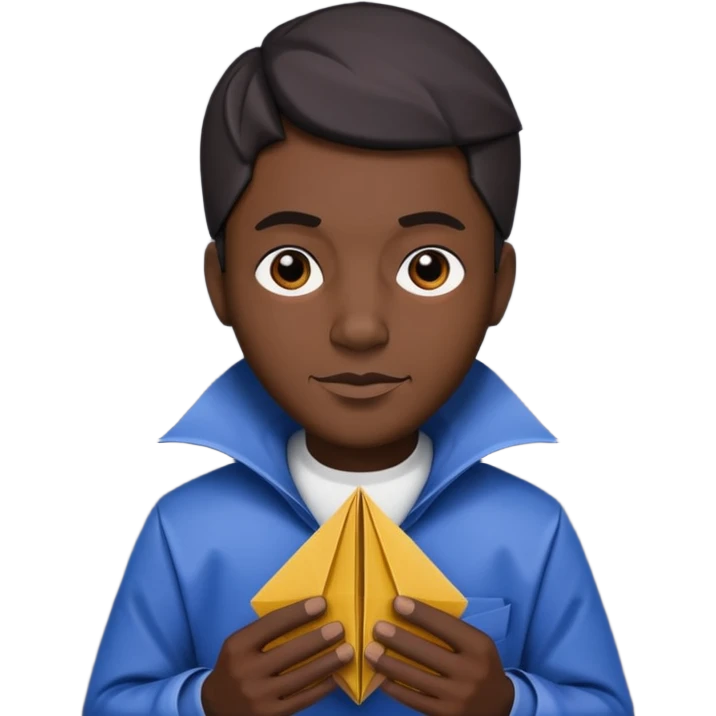 Street Origami Folder black man emoji