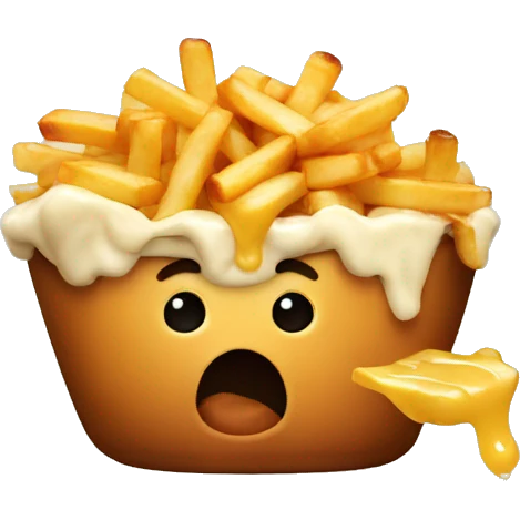 Poutine eating emoji