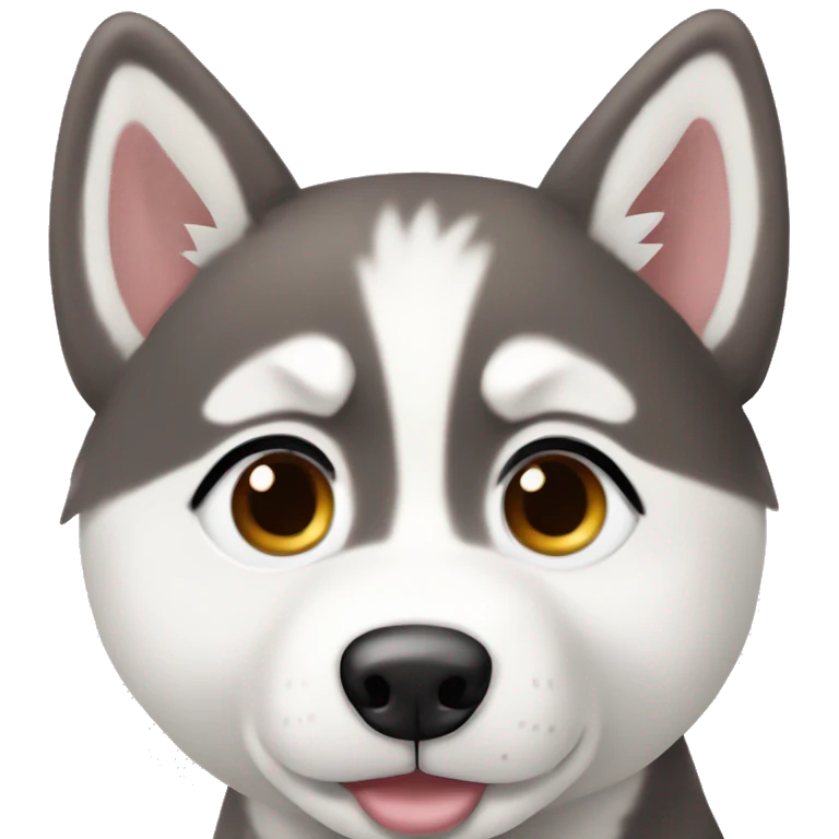  Cute Siberian husky ￼ emoji