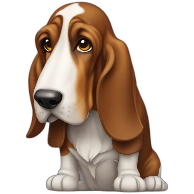 Dog basset hound full-height emoji