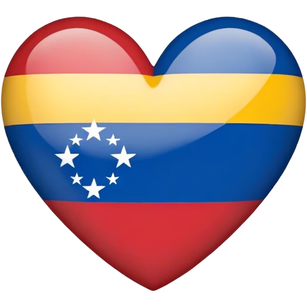 corazón de la bandera de venezuela emoji