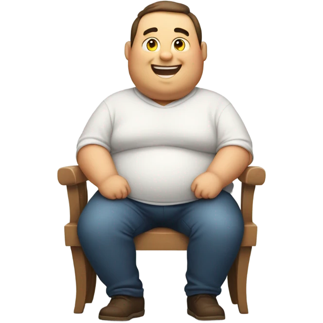 fat guy rubbing his stomach because he’s full emoji