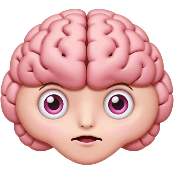 cute brain with only eyes emoji