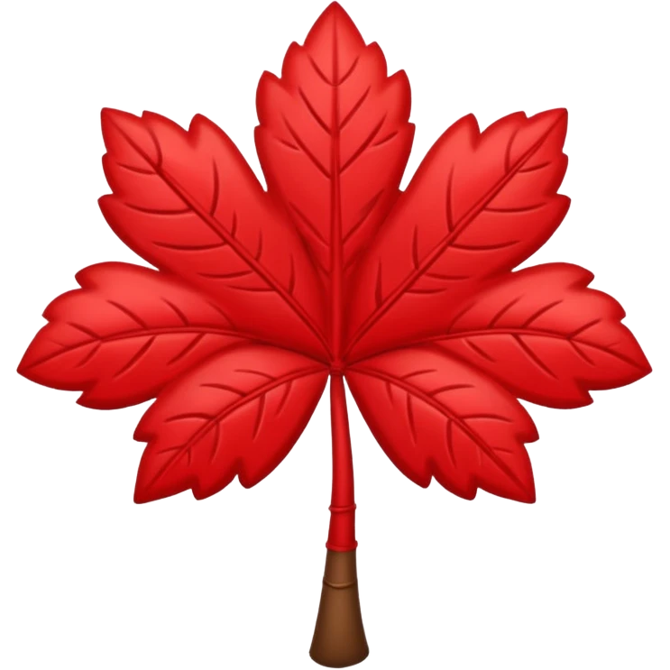 Un trébol de cinco hojas rojo emoji