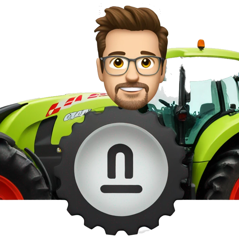 Rebert Downey JR riding CLAAS tractor emoji