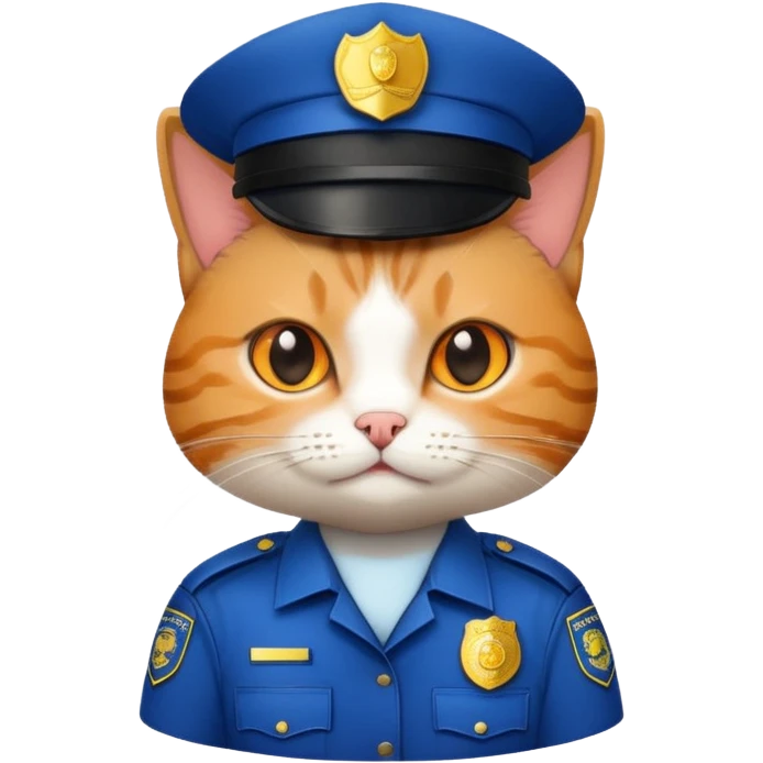 Cat in police uniform emoji