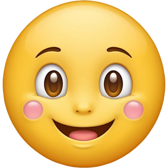 I'm making a website that generates English fairy tales, and I want to create an emoji to use for greeting in the intro. I want it to have a round, cute, and bubbly look that children will love. Please make a fitting emoji. emoji