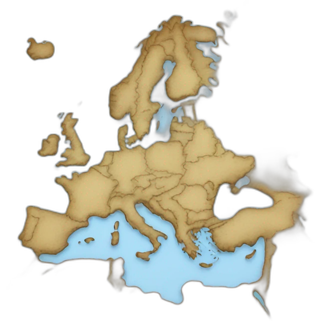 carte de l'europe (sans la Turquie) emoji