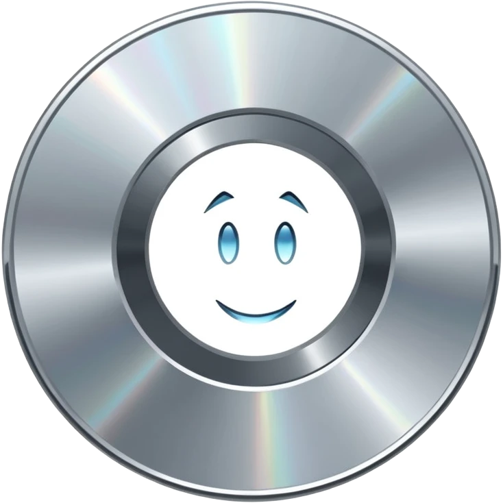 diamond CD emoji in minimalist style with a scratch emoji