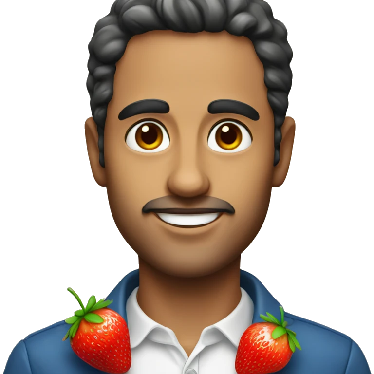 spanish man with strawberry  emoji