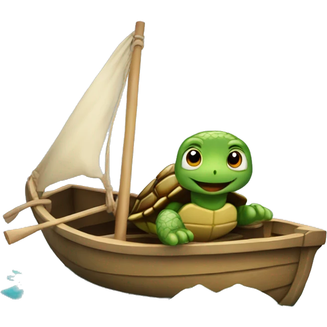 turtle in boat emoji