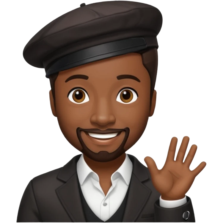 Teddy Riley with dark brown hair emoji
