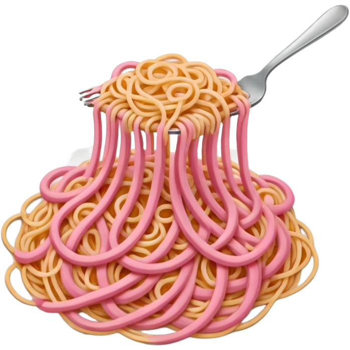 pink spaghetti emoji