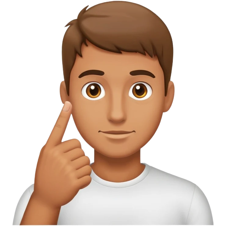 Guy putting his finger in circle  emoji