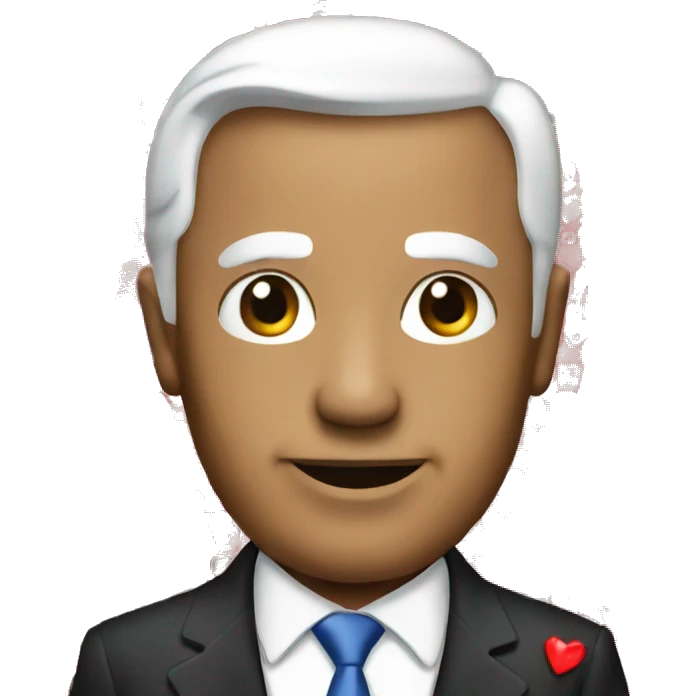president with red buttion emoji