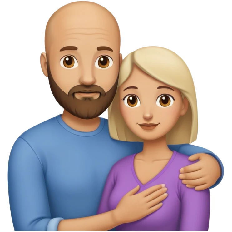 Deadlift bald beard holding wife emoji