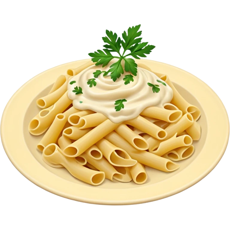 Pasta with cream sauce emoji