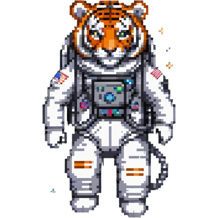 tiger astronaut in space emoji