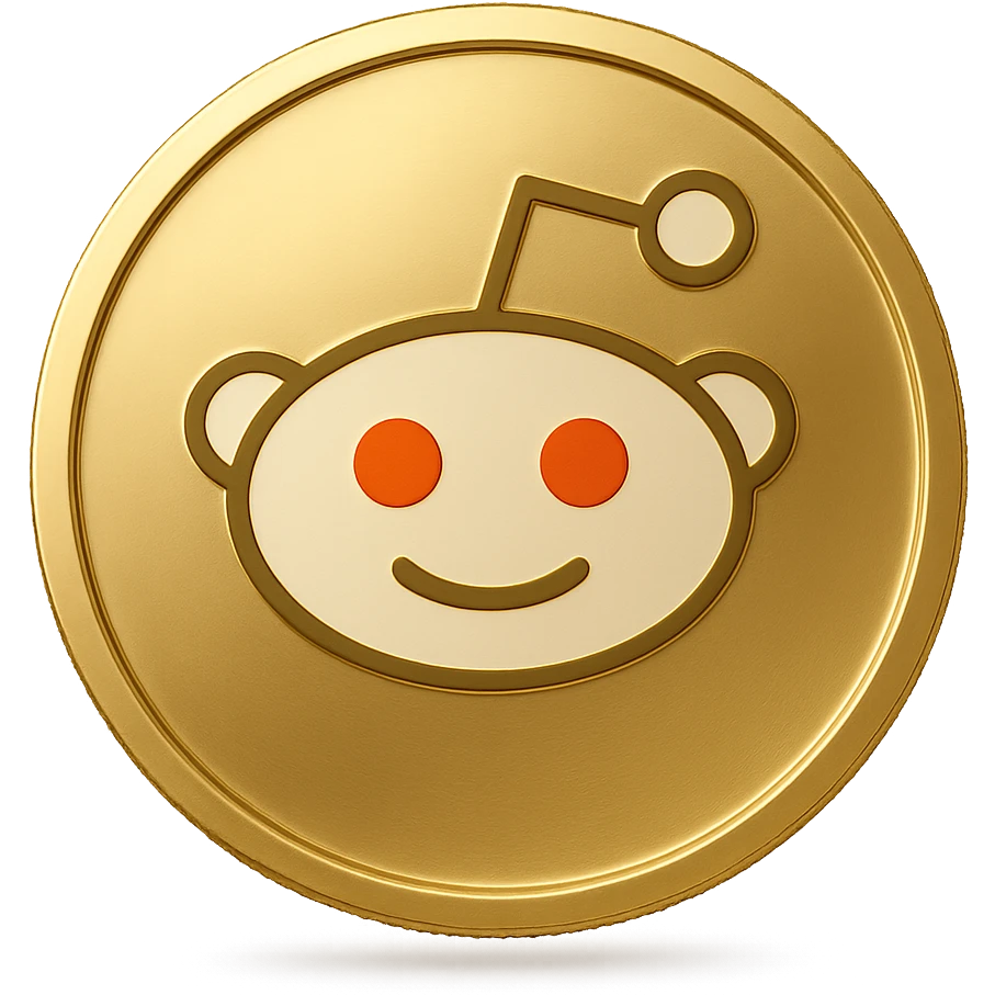 flat gold token with only the mascot's head centered, mascot's head in original color with subtle gold outline, simple, no text or extra elements emoji