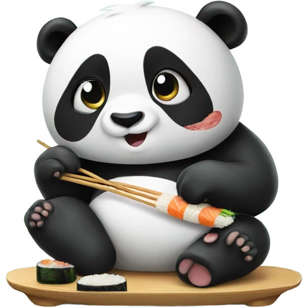 Panda eating sushi  emoji