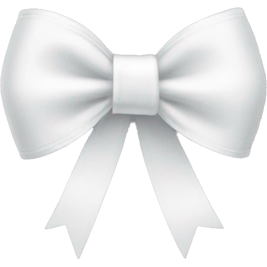 White ribbon bow emoji