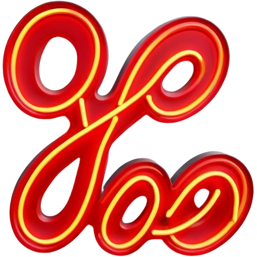  neon sign with the word hot emoji