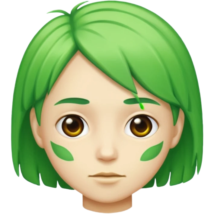 Lime guy and green hair  emoji