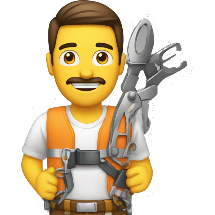 hombre mecánico con herramientas emoji