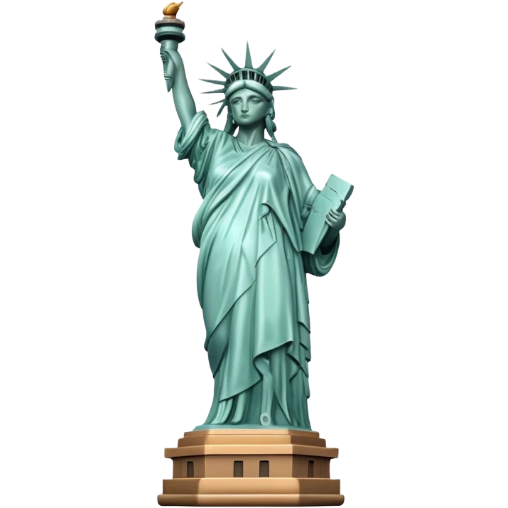 Ultra basic Statue of Liberty with minimal details emoji