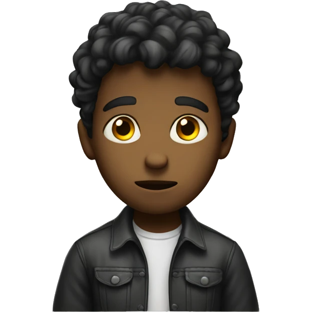 suspicious boy emoji