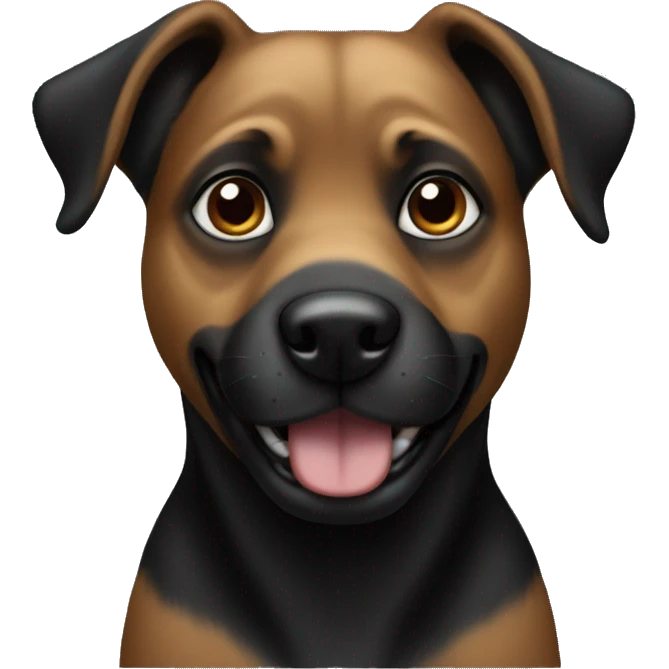 The dog emoji but the dog is black colour emoji