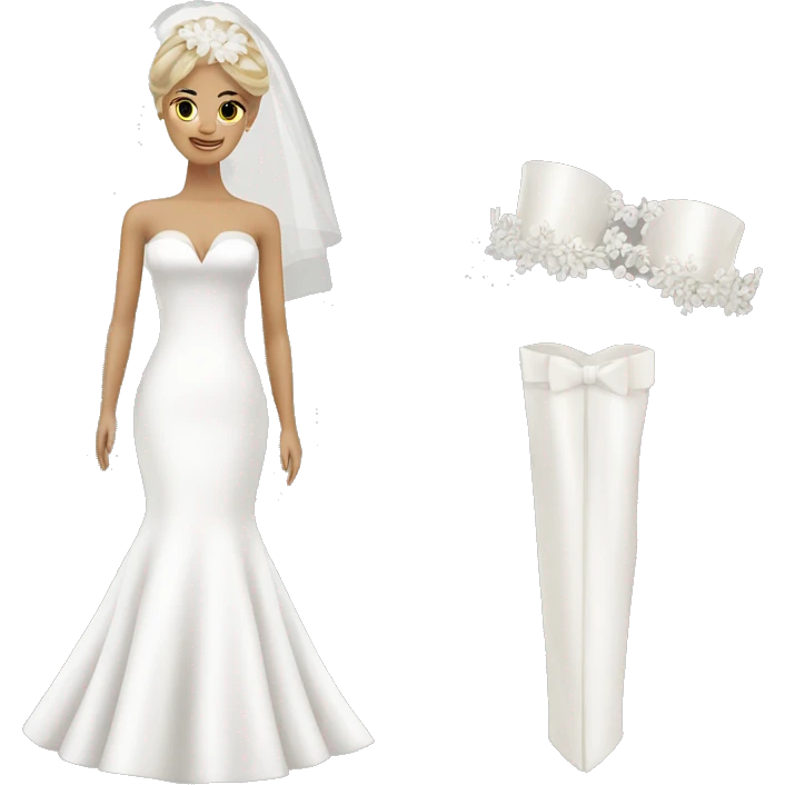 White bridal items emoji