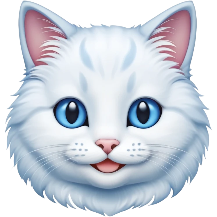 a cat blue smiling emoji