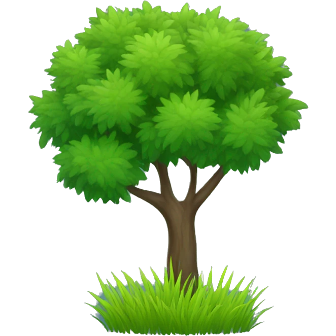 tree and grasses emoji