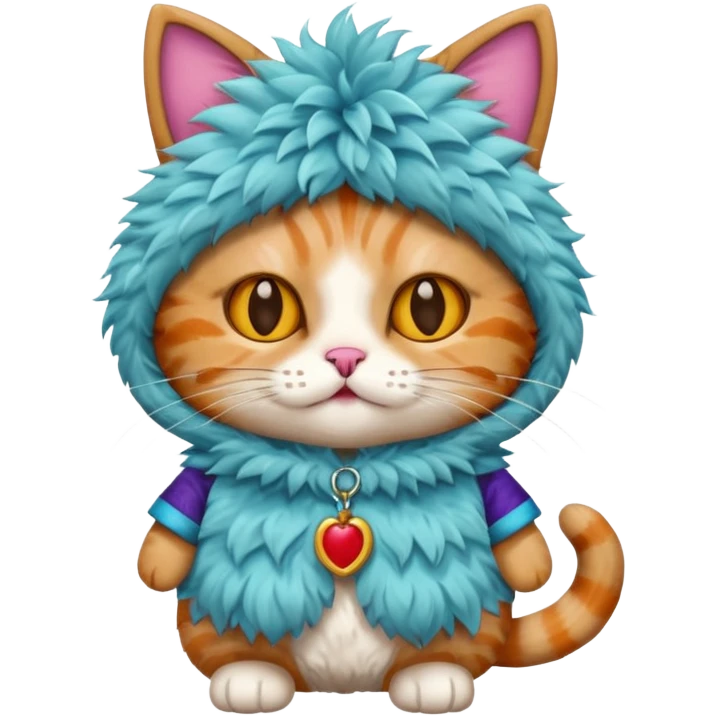 cat with funny costume emoji