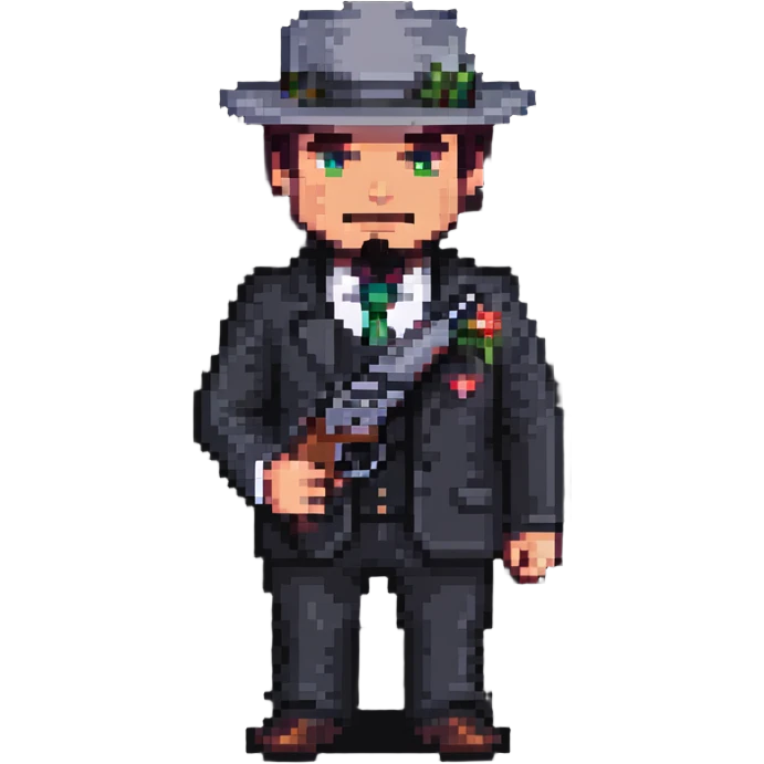 mafia man with gun emoji