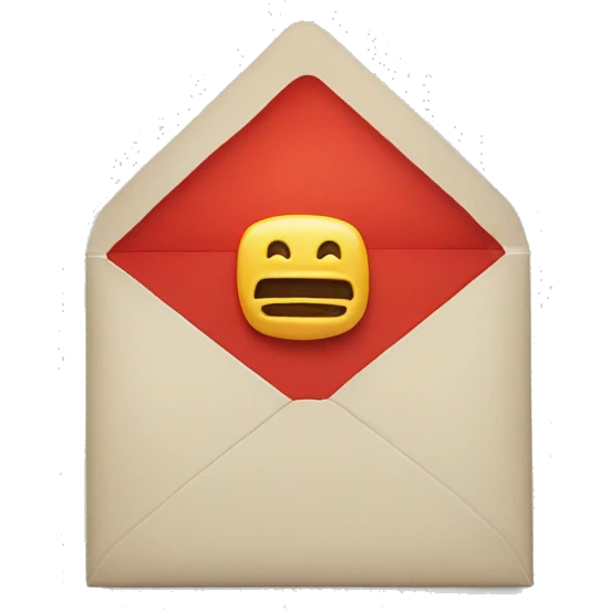 Red envelope with mail letter inside  emoji