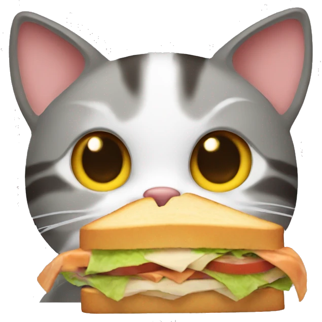 Cat eating a sandwich  emoji