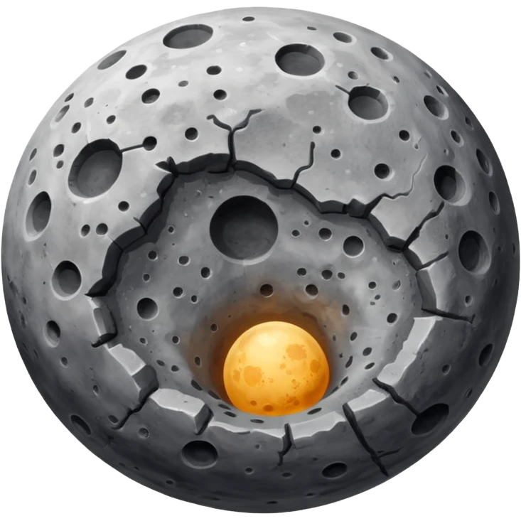 Mercury planet realistic rocky gray craters  emoji