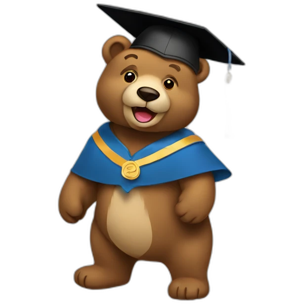 graduation bear emoji