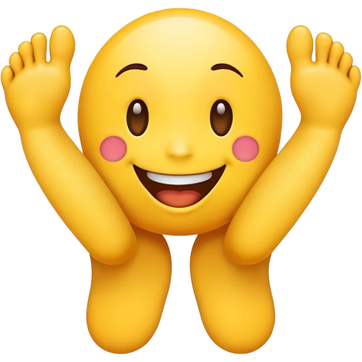 smiling emoji with toes  emoji