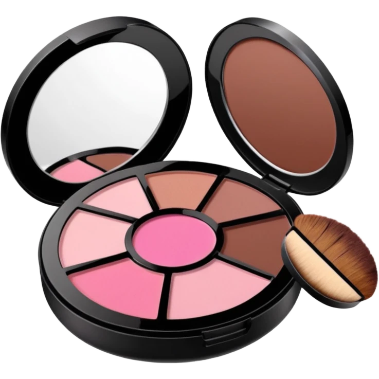 pink and brown makeup kit emoji