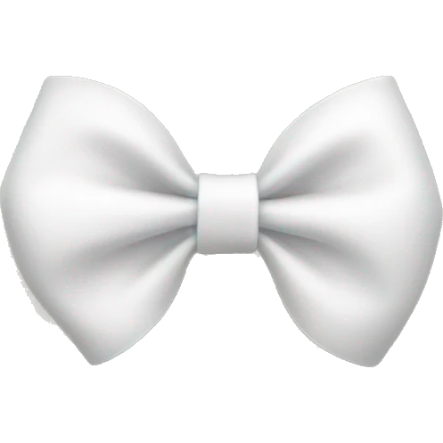 cute white bow emoji