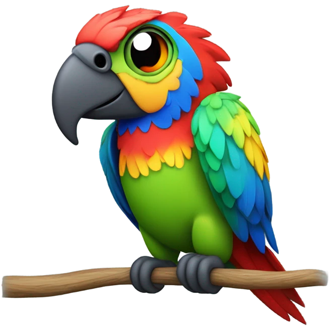 Rainbow parrot  emoji